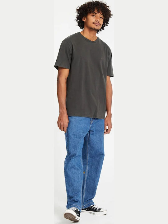 Solid Stone Herrenblusen Kurzarm T-Shirt Schwarz