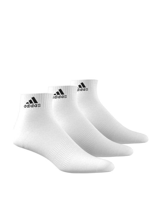 adidas Thin and Light Running Κάλτσες Λευκές 3 Ζεύγη
