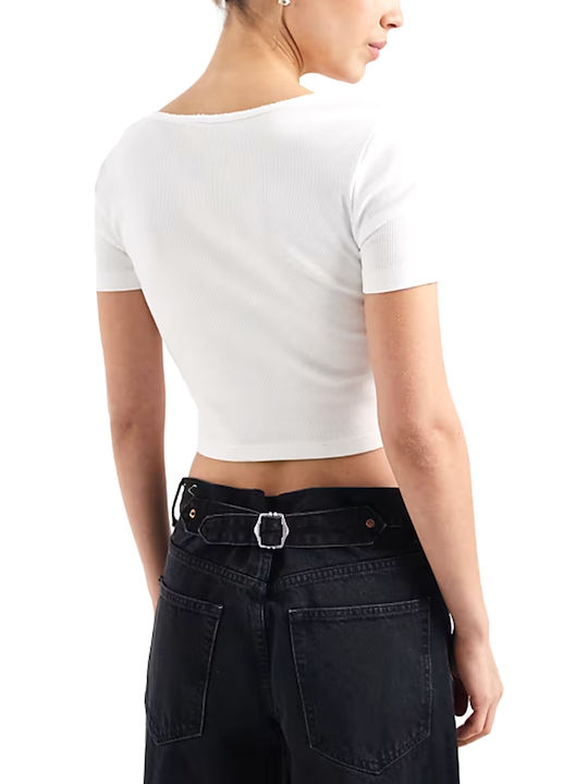 Only Women's Crop T-shirt Ecru Only Women's Crop T-shirt Ecru