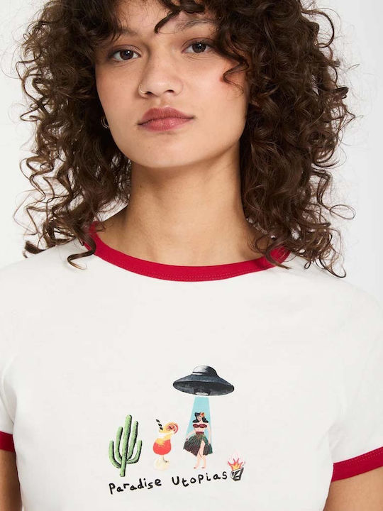 Damen T-Shirt Hellbeige