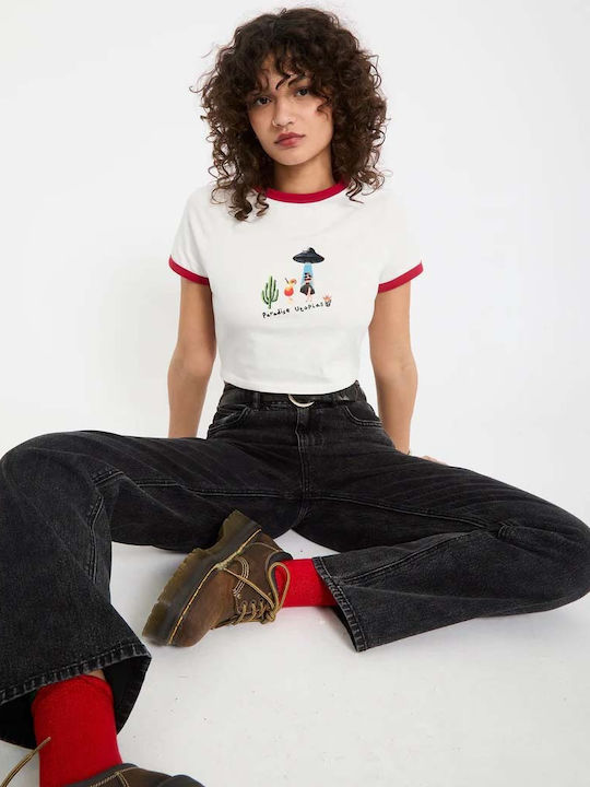 Damen T-Shirt Hellbeige