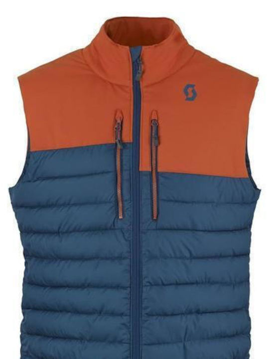 Insuloft Ärmelloses Herren Jacke Burnt Orange-Eclipse Blau