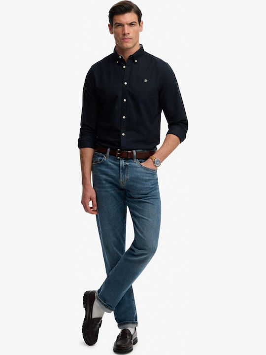 Long Sleeve Shirt in Wide Fit Blue