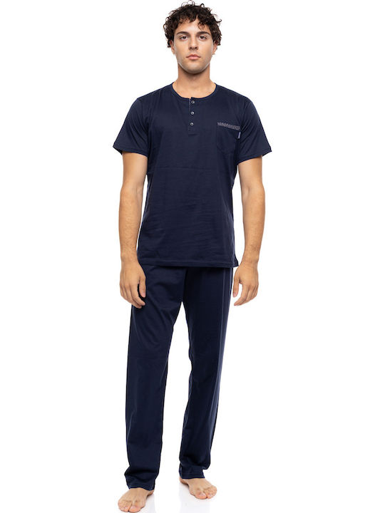 Ulisse Summer Men's Pyjama Yacht Blue