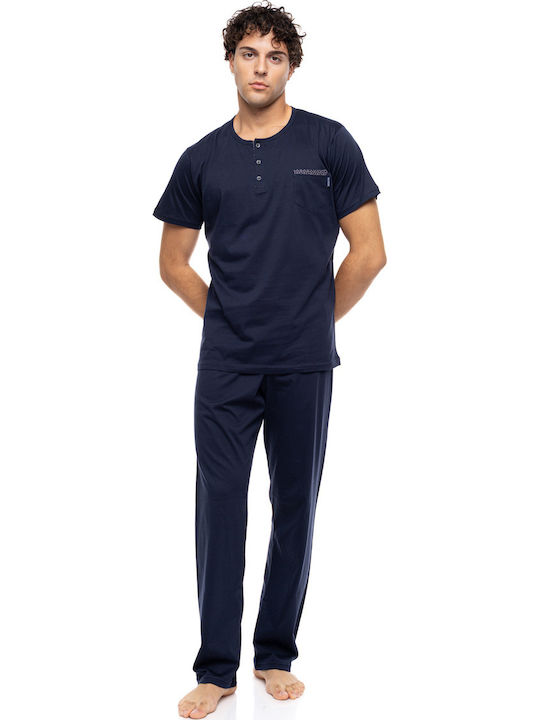 Ulisse Summer Men's Pyjama Yacht Blue