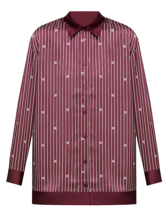 Long Sleeve Women's Shirt Burgundy