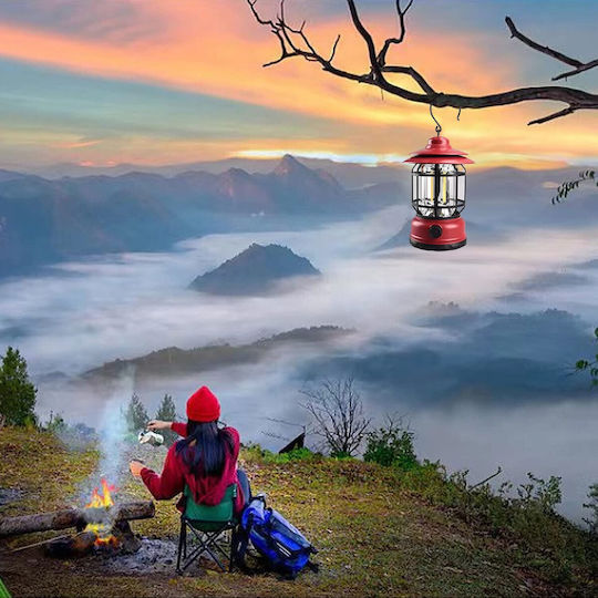 Alista Home Lanternă Lumini LED Reîncărcabilă pentru Camping 200 Lumen 5W Roșie