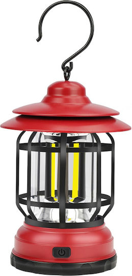 Alista Home Lanternă Lumini LED Reîncărcabilă pentru Camping 200 Lumen 5W Roșie