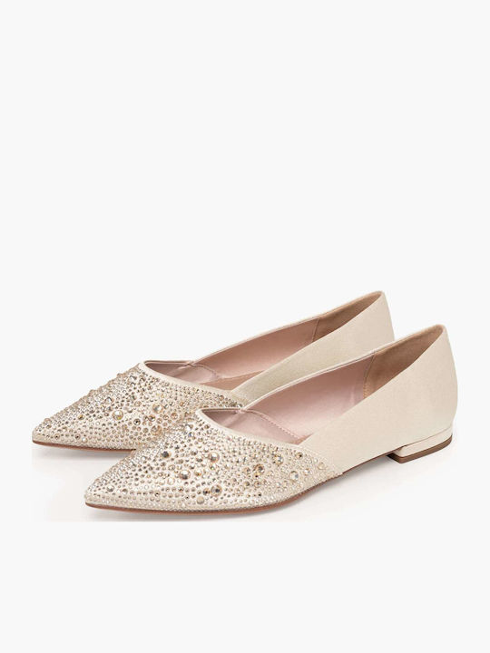 Women's Ballerina Shoes in Beige Colour