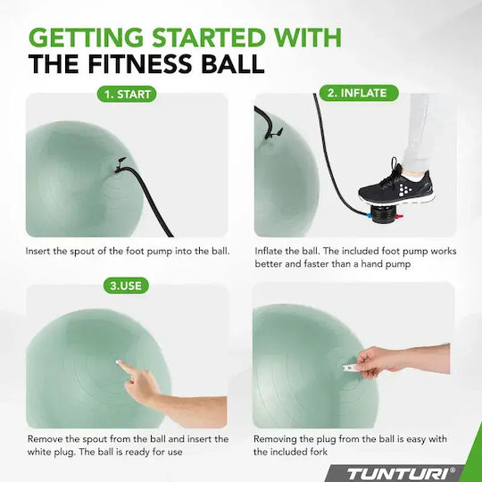 Tunturi Pilates Exercise Ball in Green Color