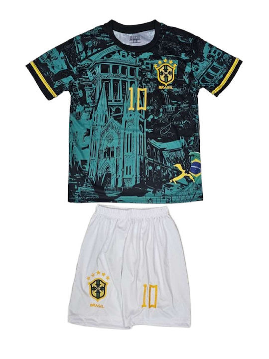 Set Fotbal Copii Ronaldinho Naționala Braziliei Special Rio Edition Verde Balón De Oro Unisex Copii Verde Ab135