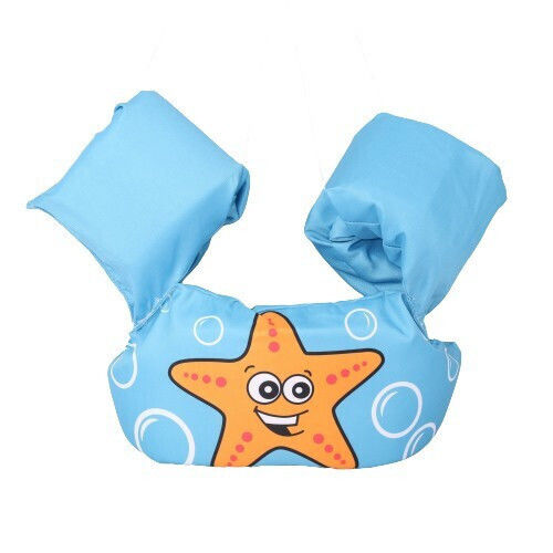 Children's Life Jacket Swim Wings Alista Home Blue Starfish Pattern