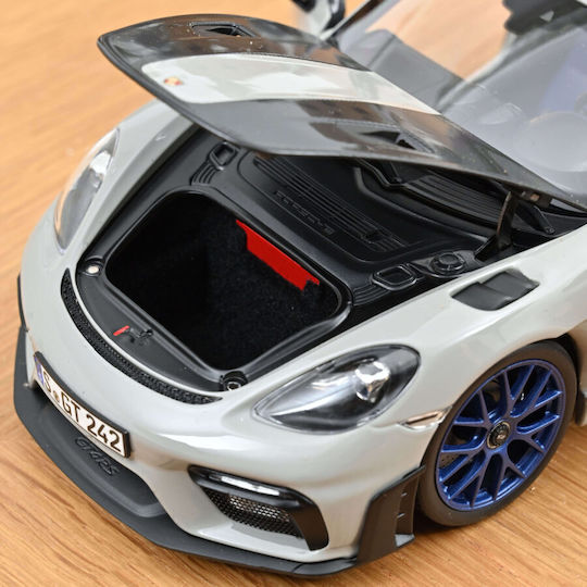 Porsche Cayman GT 4 RS W Weissach Pack Chalk 2023 Model Mașină 1:18 Norev