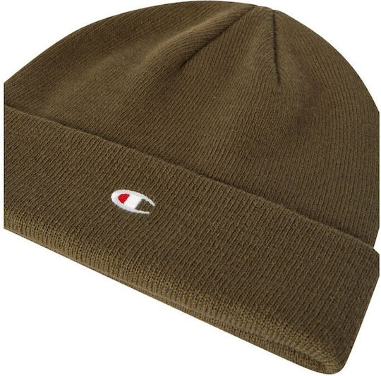 Beanie Unisex Σκούφος Πλεκτός σε Χακί χρώμα