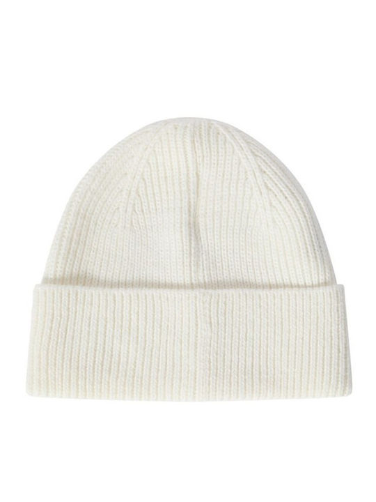 Beanie Unisex Σκούφος Πλεκτός σε Εκρού χρώμα