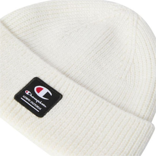 Beanie Unisex Knitted Skoufos in Ecru Colour