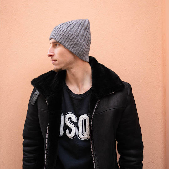 Beanie Mützen Für Männer Strick in Grau