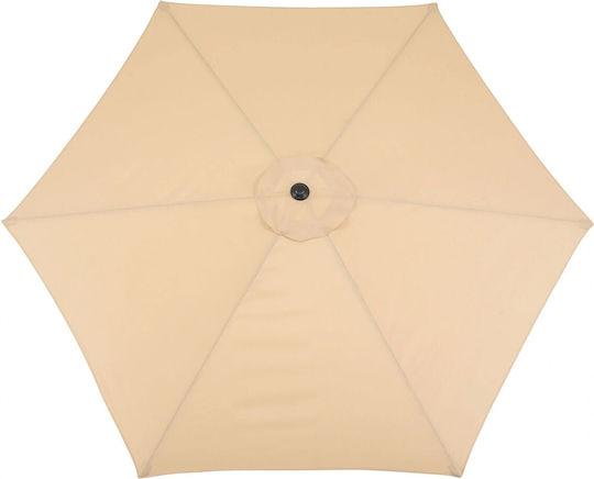 Circular Aluminum Parasol Ecru Φ2.7m
