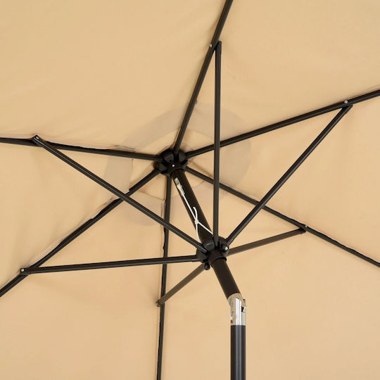 Circular Aluminum Parasol Ecru Φ2.7m