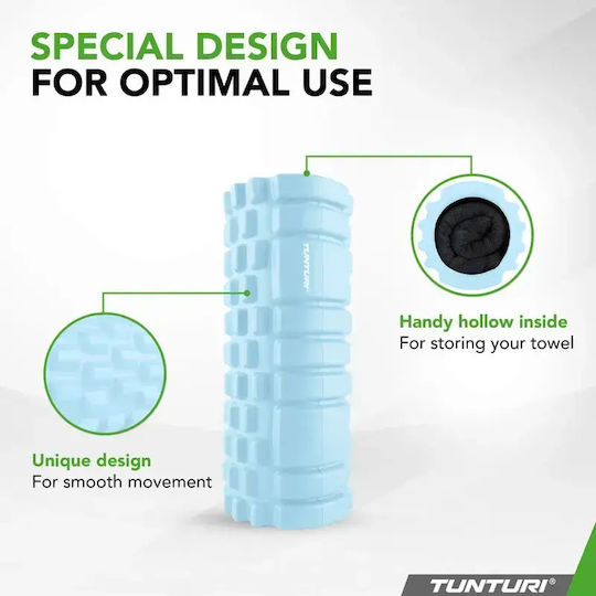Tunturi Grid Round Roller Light Blue 33cm