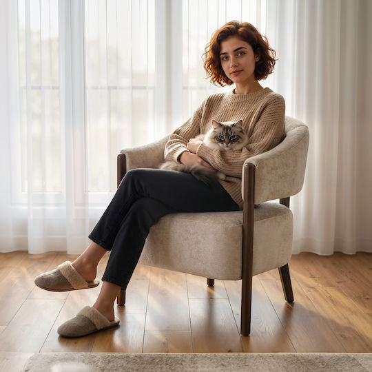 Relax Sessel Beige 71x63.5x78.5cm