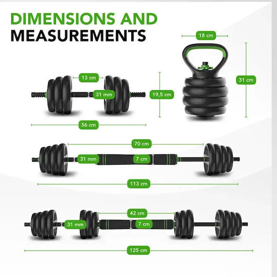Tunturi Kettlebell-Set Mit 28 Kg Gesamtgewicht