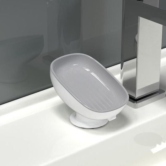 Alista Home Tavă De Săpun Din Plastic Cu Ventuză Gri