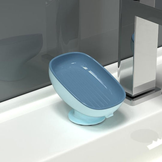 Alista Home Tavă De Săpun Din Plastic Cu Ventuză Albastră