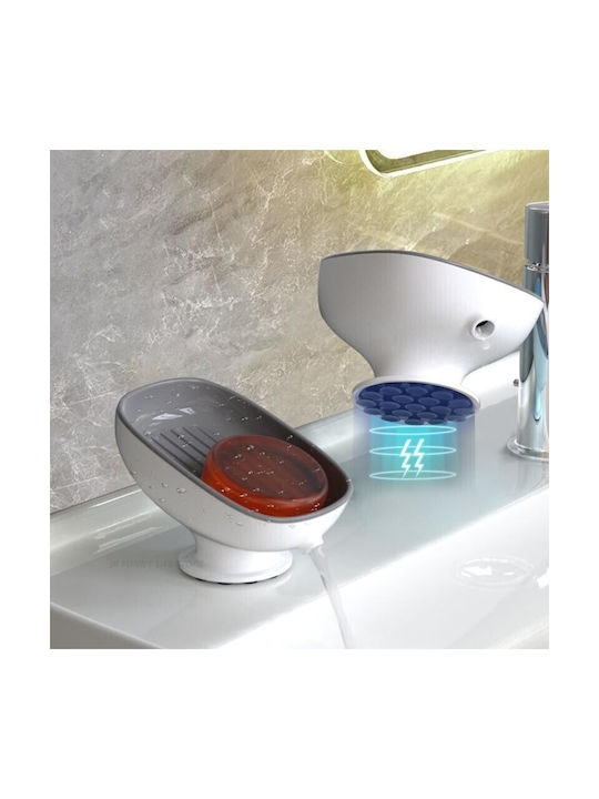Alista Home Σαπουνοθήκη Πλαστική με Βεντούζα Γκρι 4775277381966