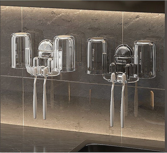 Alista Home Ποτηροθήκη Πλαστική με Βεντούζα Γκρι 4775277348242