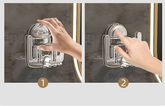 Alista Home Ποτηροθήκη Πλαστική με Βεντούζα Διάφανη 4775277348259