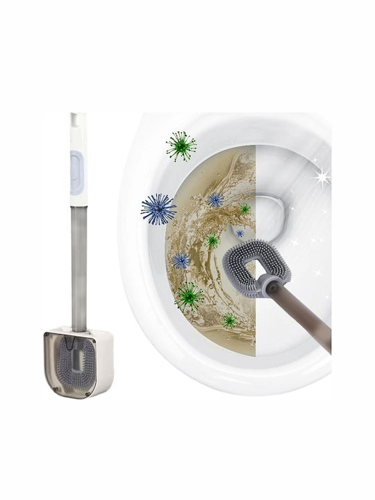 Alista Home Perie de Toaletă din Plastic pentru Baie Albă