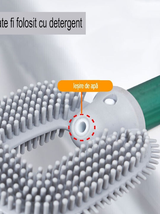 Alista Home Perie de Toaletă din Plastic Verde pentru Baie