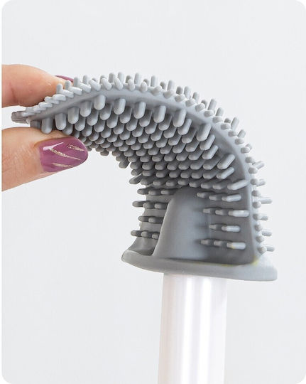 Alista Home Perie de Toaletă din Plastic Gri pentru Baie
