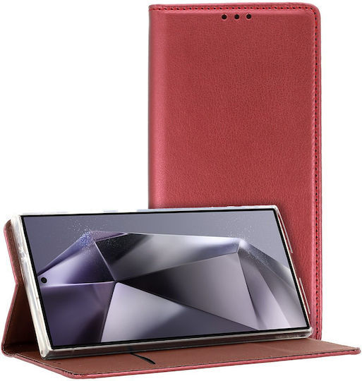 smart magneto Книга Силикон / Кожа / Текстил Бордо (Motorola Edge 30)