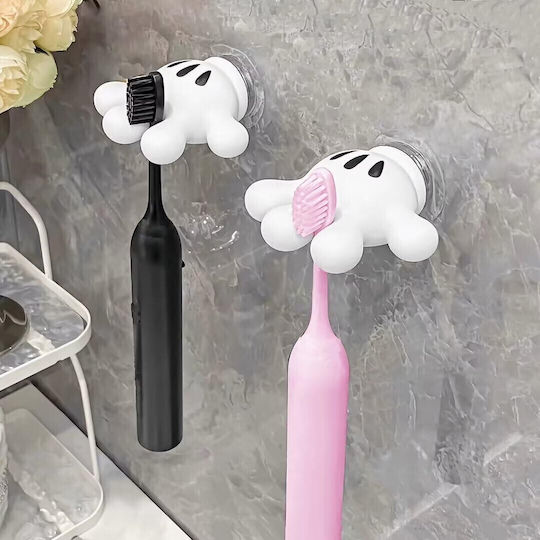 Alista Home Bază de Susținere pentru Periuță de Dinți din Plastic cu Ventuză Albă 4775277384431