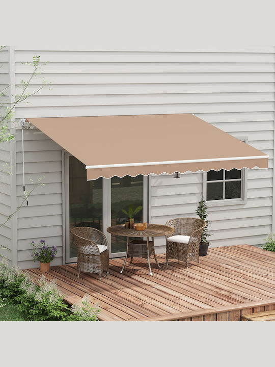 Outsunny Terrace Tent Brown 3.5x2.5m