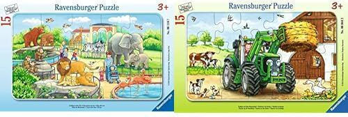 Παιδικό Puzzle Ζωολογικός Κήπος για 3+ Ετών 15pcs Ravensburger