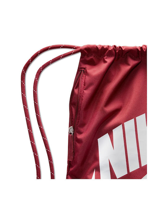 Nike Heritage Drawstring Ανδρική Τσάντα Πλάτης Γυμναστηρίου Κόκκινη