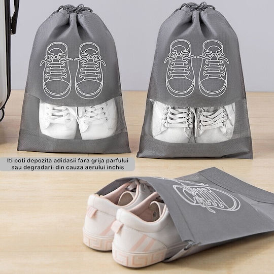 Alista Home Pungă De Plastic Pentru Depozitarea Pantofilor / Șosetelor Gri 27x36cm