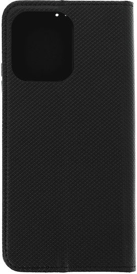 Smart Book Δερμάτινο / Σιλικόνης Μαύρο (Moto G75)