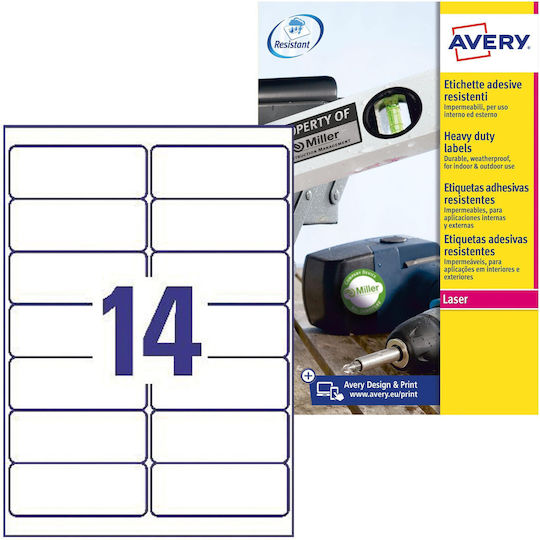 Avery 280 Self-Adhesive Rectangular A4 Labels 99.1x38.1mm