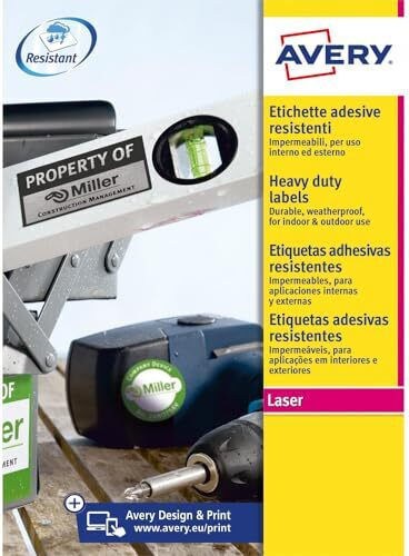 Avery 2700 Self-Adhesive Rectangular A4 Labels 29.6x63.5mm