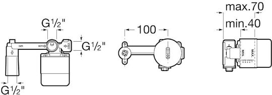 Internal Part of Built-in Tap Washer Valve Universal Black Matt Roca A5252206nb