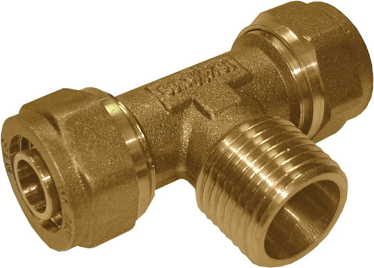 OEM Pipe Tee Triple Connection Single Pipe Tubing Brass Φ32xφ32xφ32x3 82097