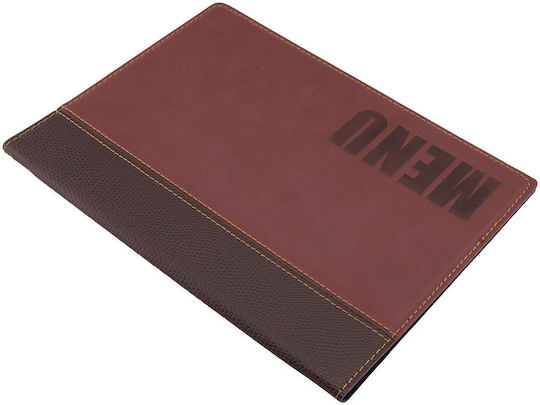 Securit Menü-Halter aus PU-Leder in Rot Farbe Trendy Range A5