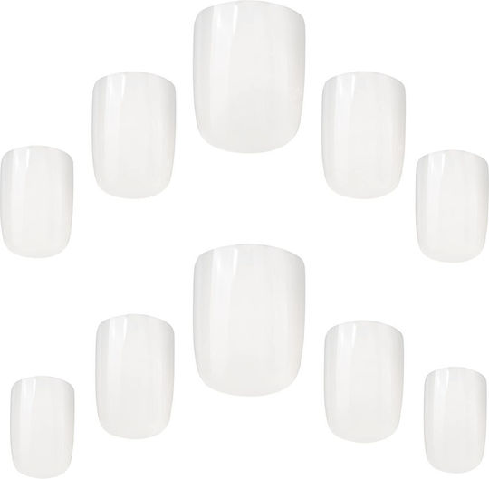 Elegant Touch Nail Tips in White Color 48pcs 74009004