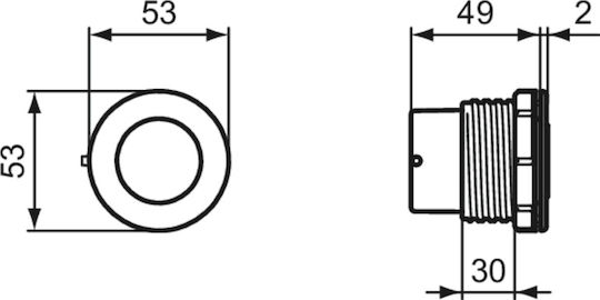 Ideal Standard Septa Pro Spülplatten für Toiletten Doppelspülung