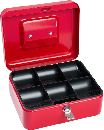 Sax Cash Box with Lock Red Box M 0-810-03