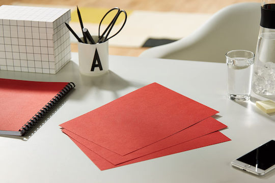 Back Cover Bookbinding A4 100 Sheets Leather Type 270g Color Red Exacompta
